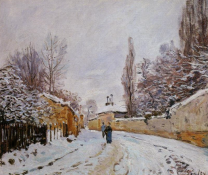 Alfred Sisley, Road Under Snow, Louveciennes, 1878
