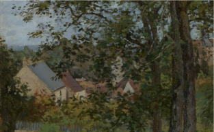 Camille Pissarro, Houses at Bougival, Autumn, 1870