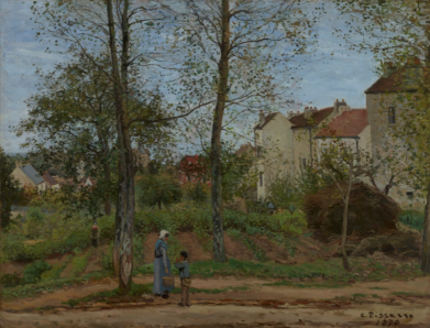 Camille Pissarro, Houses at Bougival, Autumn, 1870