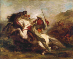 Eugéne Delacroix, Collision of Moorish Horseman, 1844