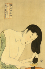 Kitagawa Utamaro. Bijin Combing Hair, 1801