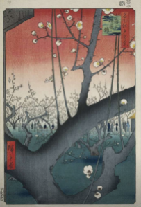 The Plum Garden at Kameido Shrine, Hiroshige (I) , Utagawa, Uoya Eikichi, 1857