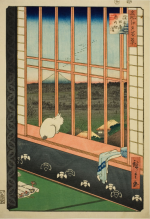 Utagawa Hiroshige, Asakusa Rice Field during the Cock Festival at Otori Shrine, 1857