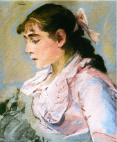 Eva Gonzalés, The Woman in Pink, c1865