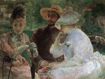 Marie Bracquemond, On the Terrace at Sévres with Fantin Latour, 1880