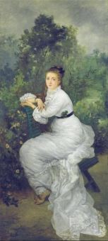 Marie Bracquemond, Woman in a garden, 1887