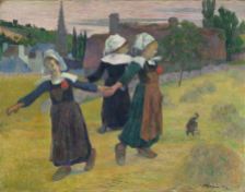 Paul Gaugin, Breton Girls Dancing, Pont Aven, 1888