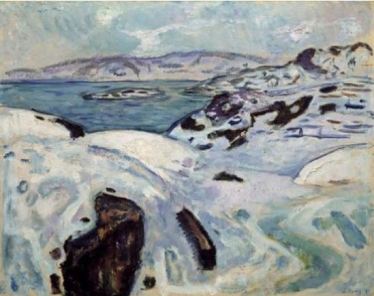 Edvard Munch, Winter on the Coast, 1915