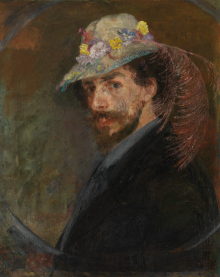 James Ensor, Ensor with Flowered Hat, 1883 - 1888