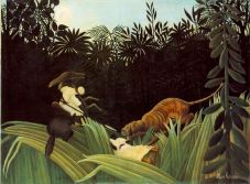 Henri Rousseau, Scout attacked by a Tiger, 1904