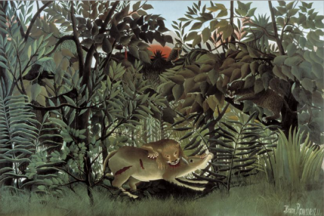 Henri Rousseau, The Hungry Lion Throws itself on the Antelope, 1905