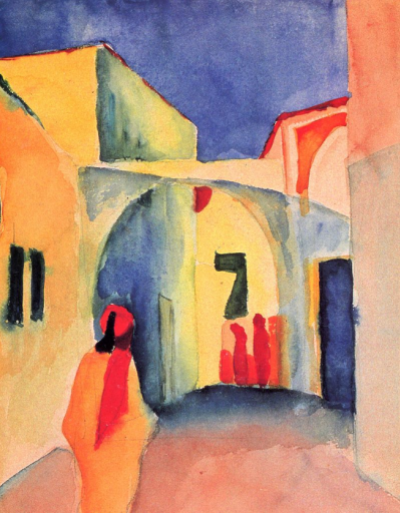August Macke, View into a Lane, 1914